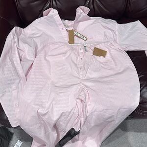 SKIMS Cotton Poplin Sleep Oversized Long Set Cherry Blossom 🌸